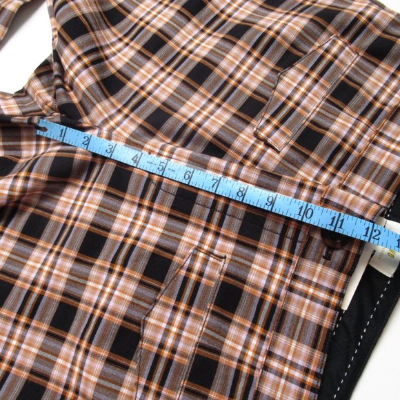 Anthropologie Maeve Flared Plaid Pants Black Motif - Size 16 Petite 16P - Picture 7 of 12